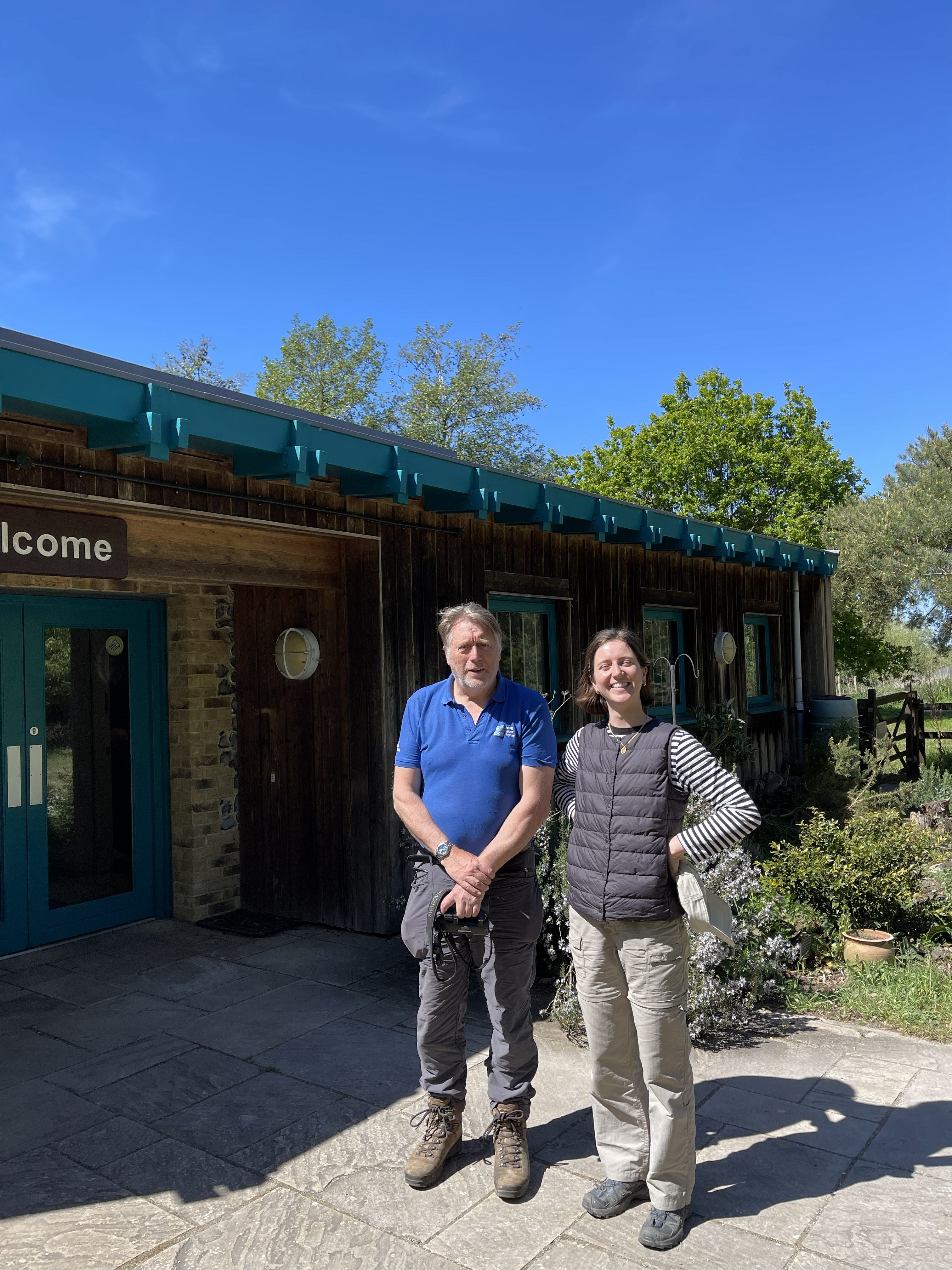 Catríona Campbell (Lifescape) with Dave Rogers, the Site Manager at RSPB Lakenheath